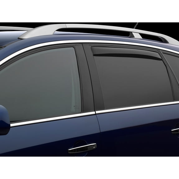 WeatherTech Custom Fit Side Window Deflectors compatible with 2014-2020 Nissan Rogue - Rear Pair, Dark Tint