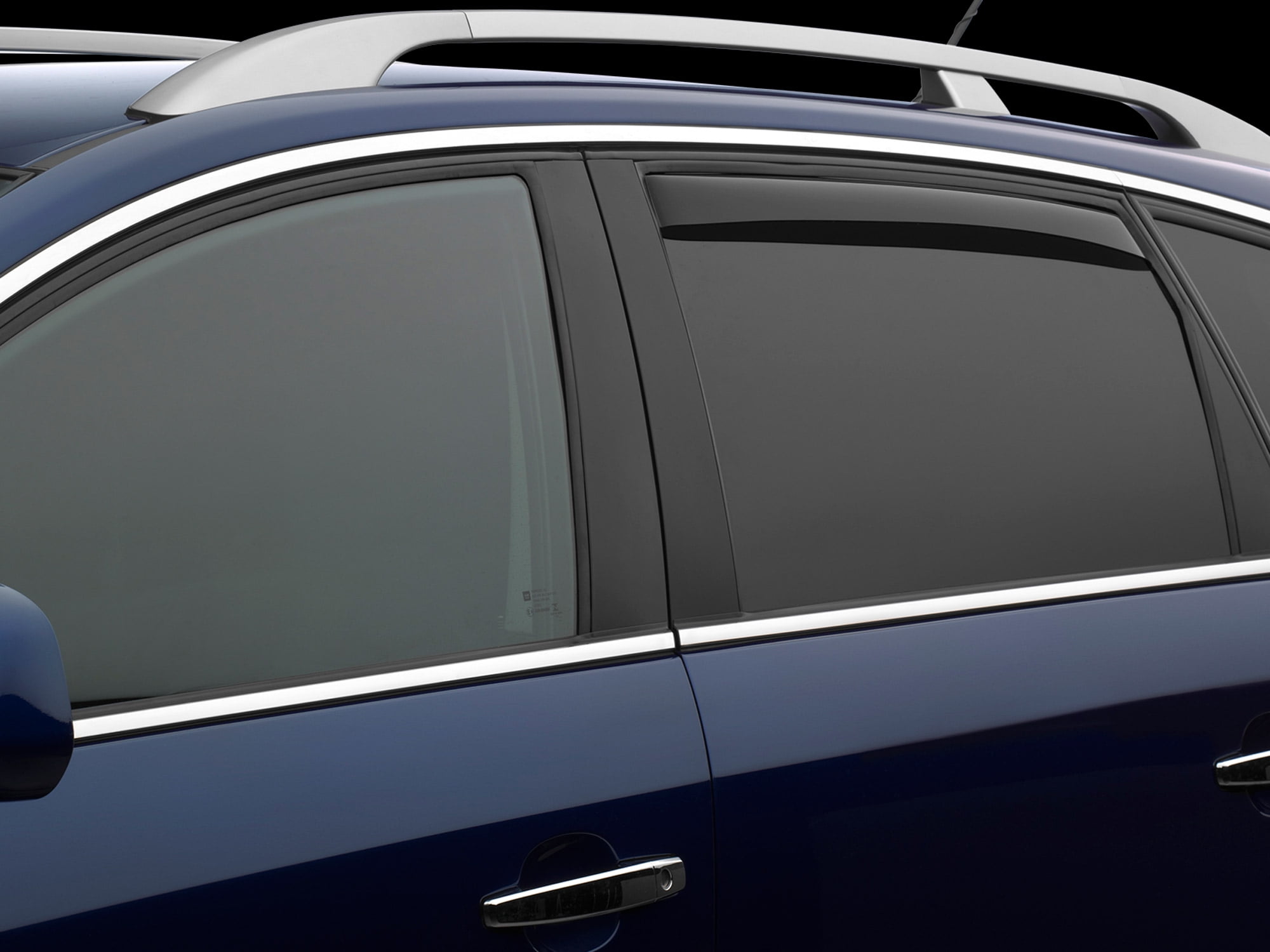 WeatherTech Custom Fit Side Window Deflectors compatible with 2015-2019 Subaru Outback - Rear Pair, Dark Tint
