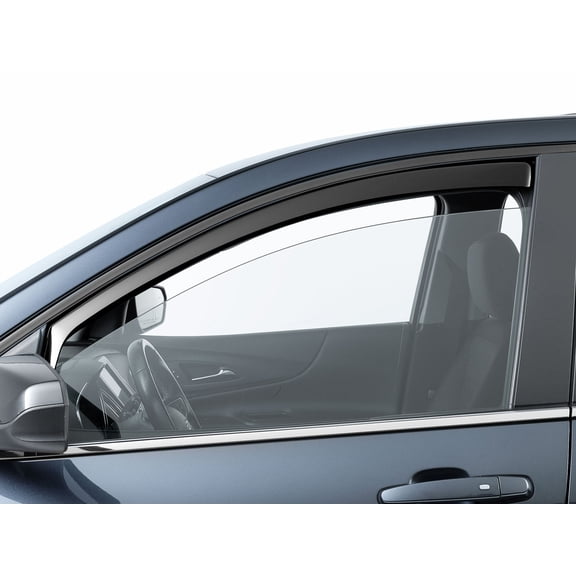 WeatherTech Custom Fit Side Window Deflectors compatible with Terrain, Equinox - Front Pair, Dark Tint