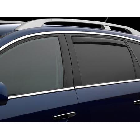 WeatherTech Custom Fit Side Window Deflectors compatible with 2025-2026 Kia k4 - Rear Pair, Dark Tint