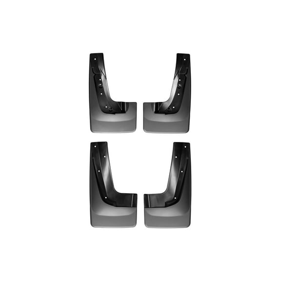 WeatherTech Custom No Drill Splash Guard MudFlaps compatible with 2007-2012 GMC Acadia, Front & Rear Set - Black