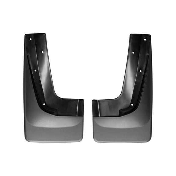 WeatherTech Custom No Drill Splash Guard MudFlaps compatible with 2007-2012 GMC Acadia, Rear Pair - Black