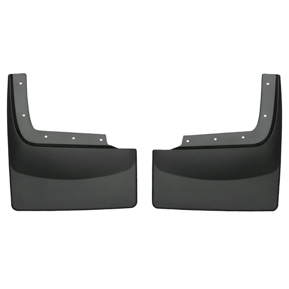 WeatherTech Custom No Drill Splash Guard MudFlaps compatible with 2011-2016 Ford Super Duty, Rear Pair - Black