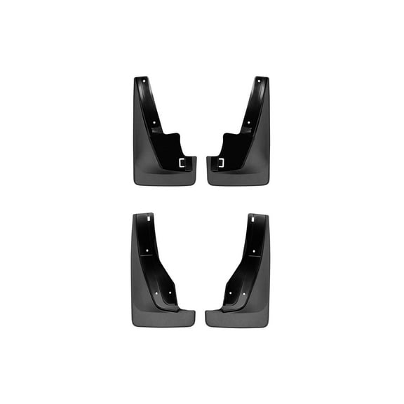 WeatherTech Custom No Drill Splash Guard MudFlaps compatible with 2011-2017 Dodge Durango, Front & Rear Set - Black