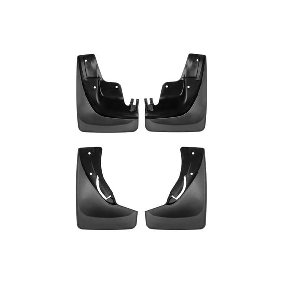 WeatherTech Custom No Drill Splash Guard MudFlaps compatible with 2011-2017 Jeep Grand Cherokee, Front & Rear Set - Black