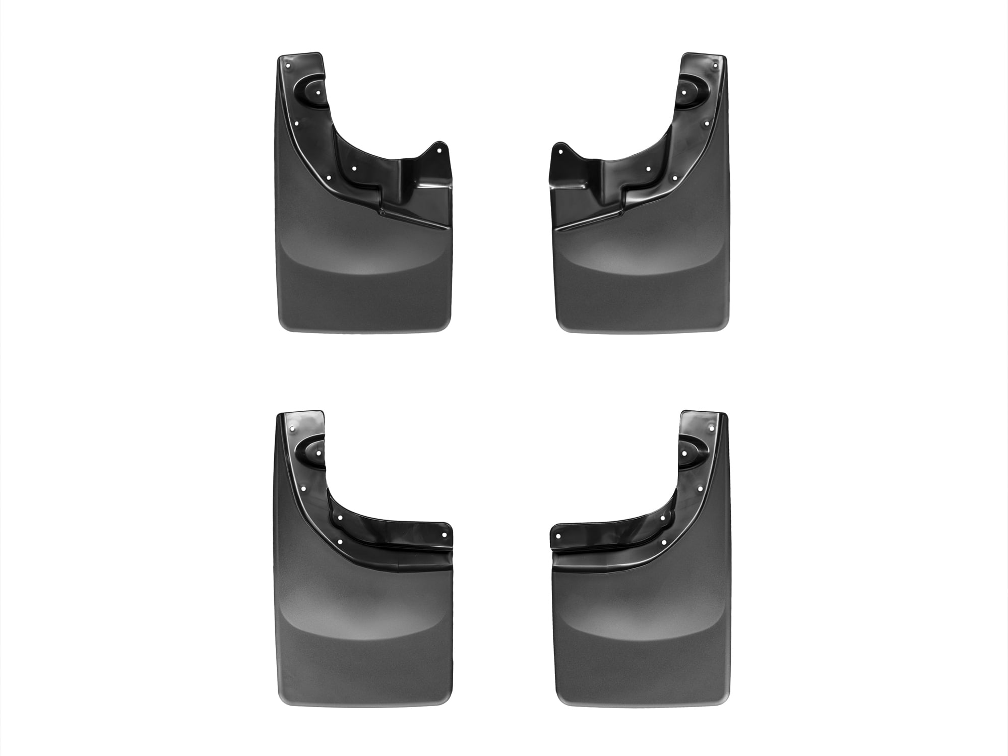 WeatherTech Custom No Drill Splash Guard MudFlaps compatible with 2014-2015 Toyota Tacoma, Front & Rear Set - Black