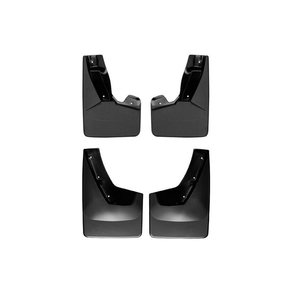 WeatherTech Custom No Drill Splash Guard MudFlaps compatible with 2015-2020 Cadillac Escalade, Front & Rear Set - Black