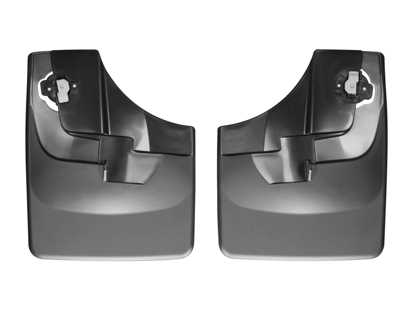 WeatherTech Custom No Drill Splash Guard MudFlaps compatible with 2015-2020 Ford F-150, Front Pair - Black