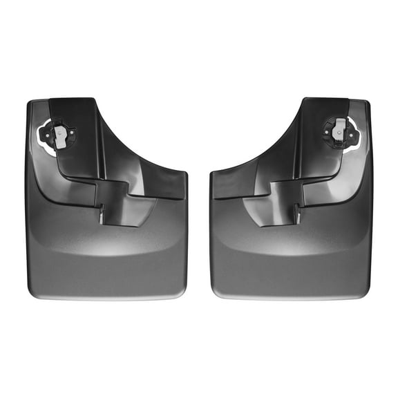 WeatherTech Custom No Drill Splash Guard MudFlaps compatible with 2015-2020 Ford F-150, Front Pair - Black
