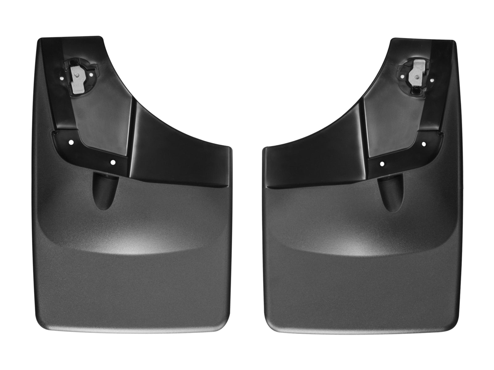 WeatherTech Custom No Drill Splash Guard MudFlaps compatible with 2015-2020 Ford F-150, Rear Pair - Black