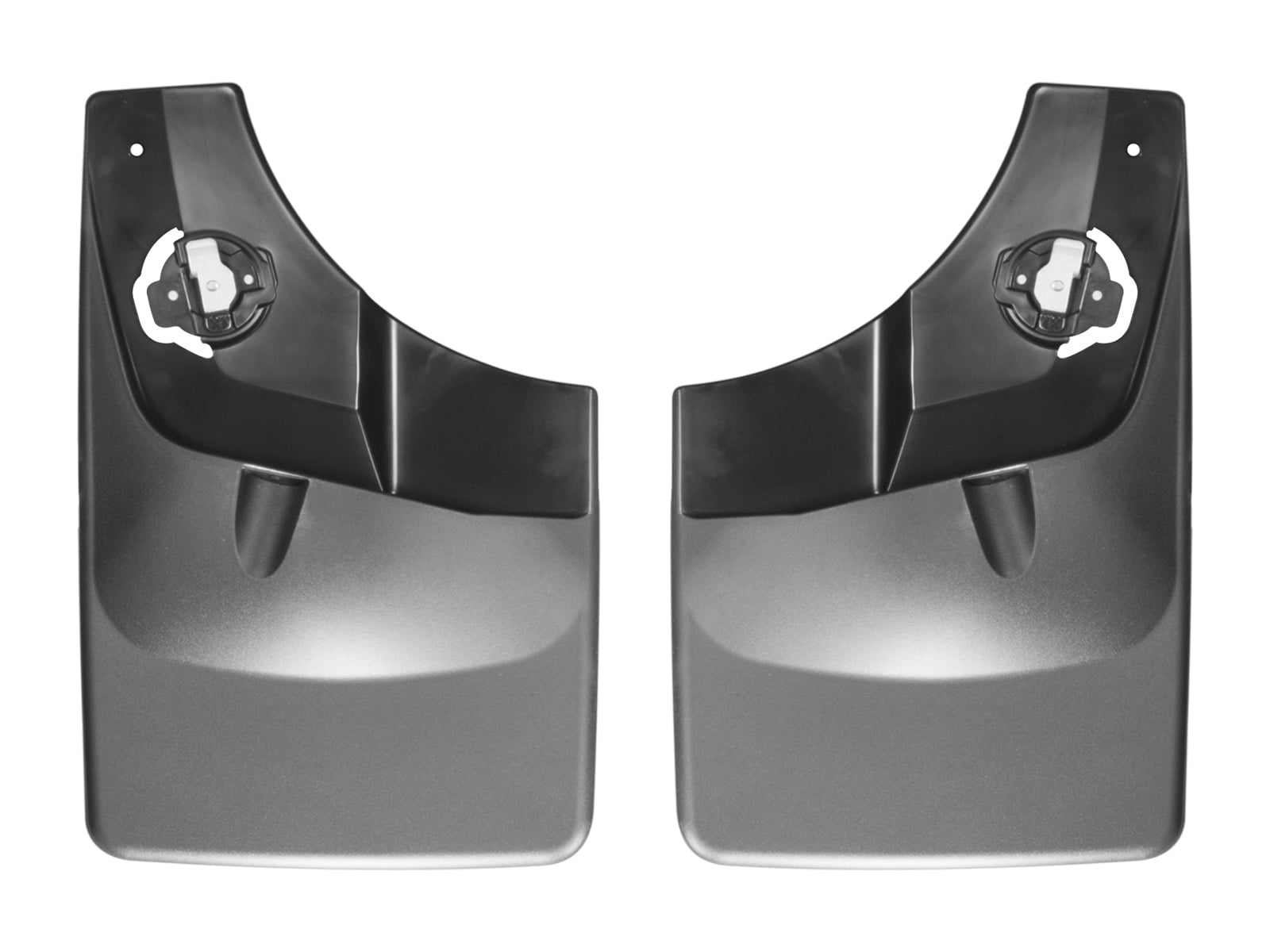 WeatherTech Custom No Drill Splash Guard MudFlaps compatible with 2015-2020 Ford F-150, Rear Pair - Black
