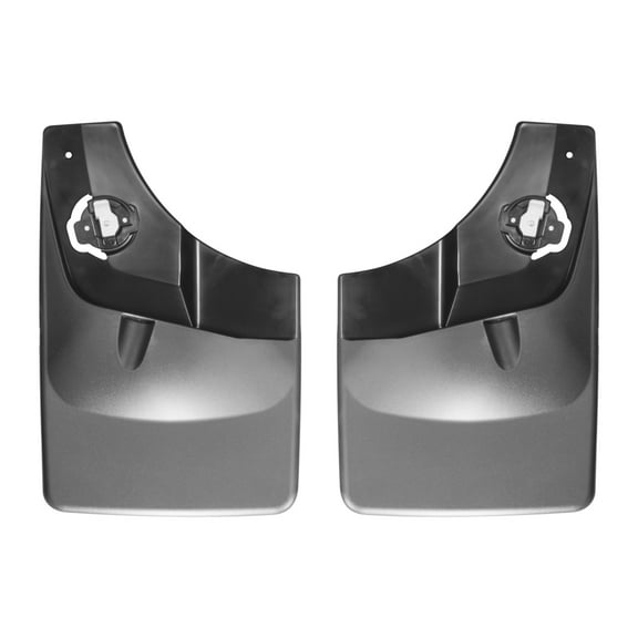 WeatherTech Custom No Drill Splash Guard MudFlaps compatible with 2015-2020 Ford F-150, Rear Pair - Black