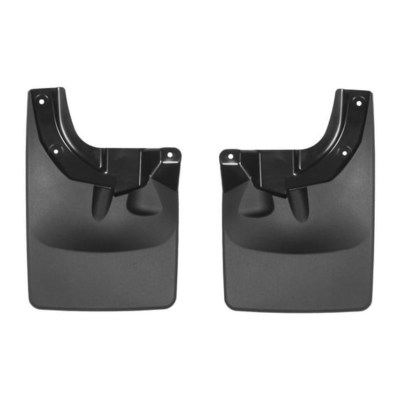 WeatherTech Custom No Drill Splash Guard MudFlaps compatible with 2016-2023 Toyota Tacoma, Front Pair - Black