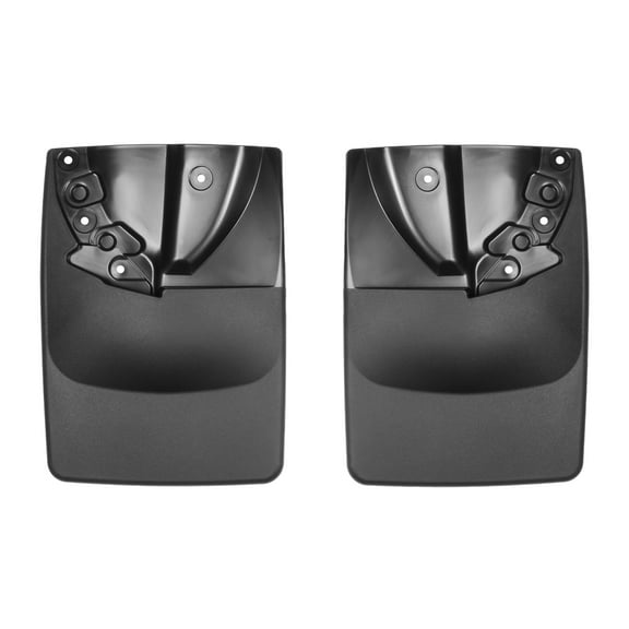 WeatherTech Custom No Drill Splash Guard MudFlaps compatible with 2016-2023 Toyota Tacoma, Rear Pair - Black