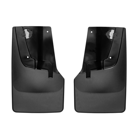 WeatherTech Custom No Drill Splash Guard MudFlaps compatible with 2017-2022 Chevrolet Colorado, Front Pair - Black