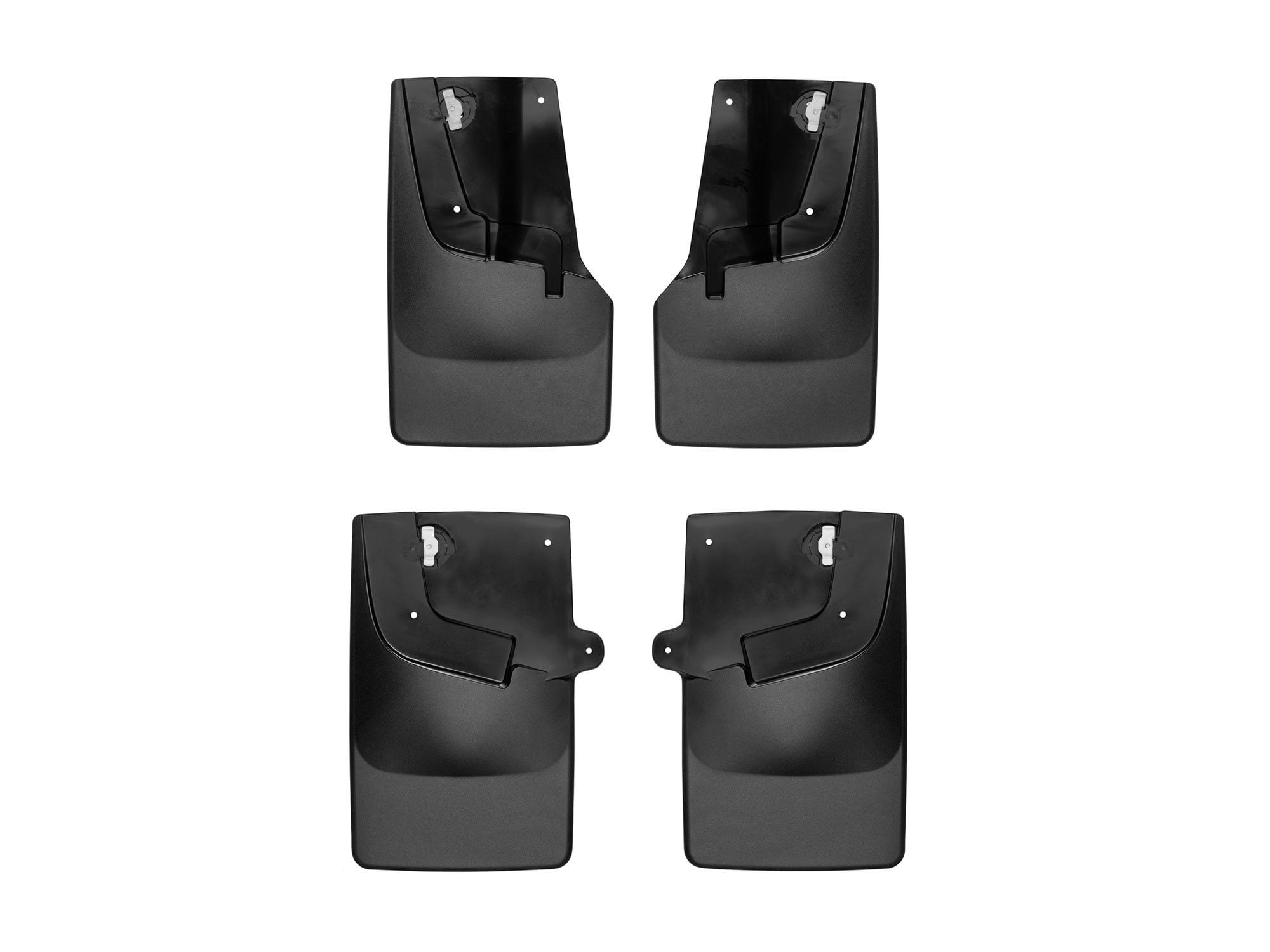WeatherTech Custom No Drill Splash Guard MudFlaps compatible with 2017-2022 Chevrolet Colorado, Front & Rear Set - Black