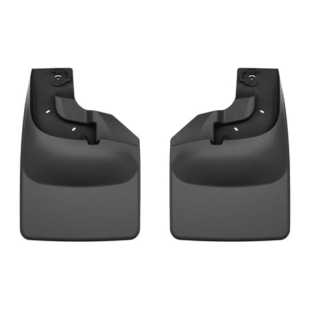 WeatherTech Custom No Drill Splash Guard MudFlaps compatible with 2017-2022 Ford Super Duty, Front Pair - Black
