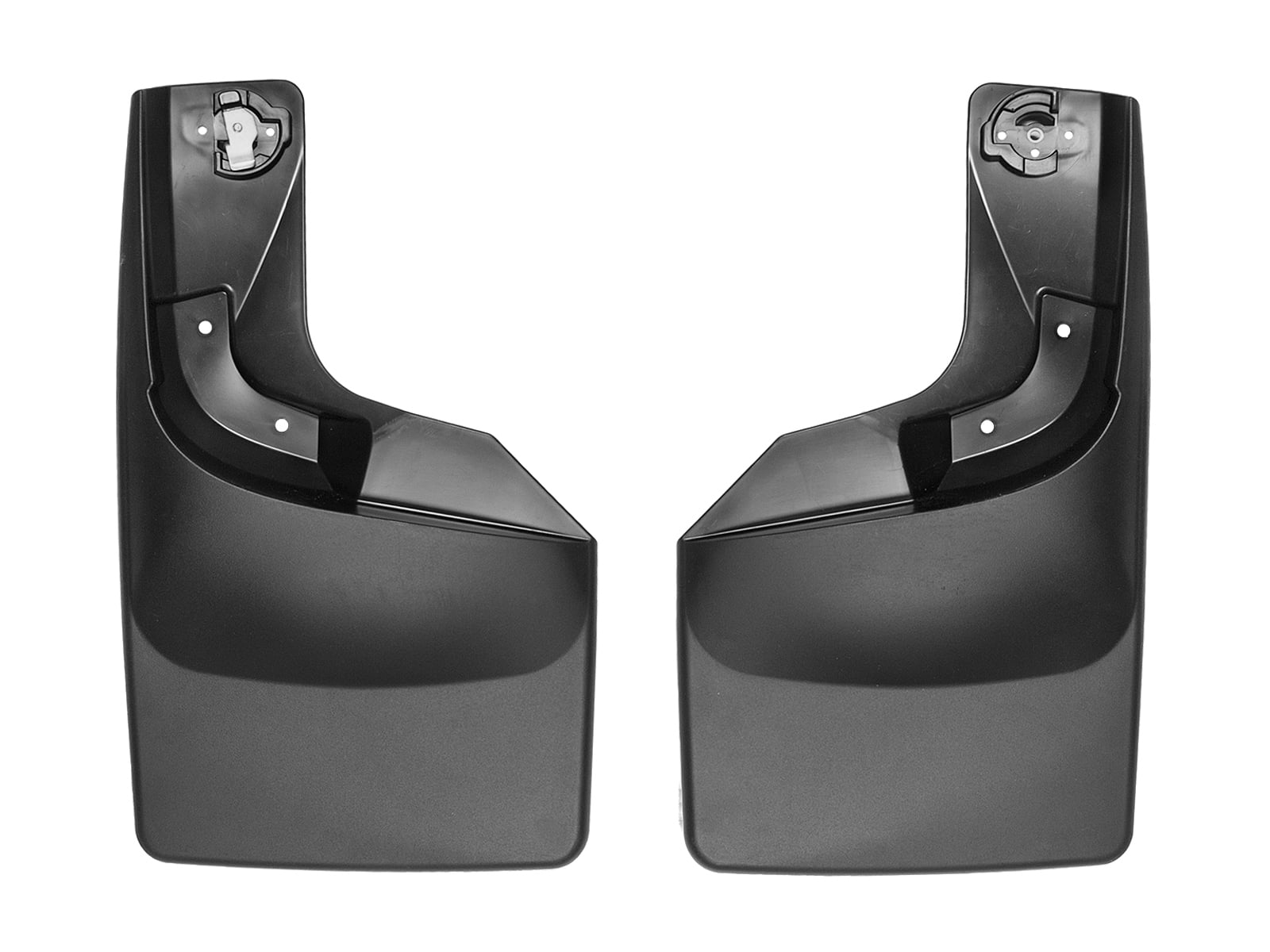 WeatherTech Custom No Drill Splash Guard MudFlaps compatible with 2026-2026 Ford Super Duty, Rear Pair - Black