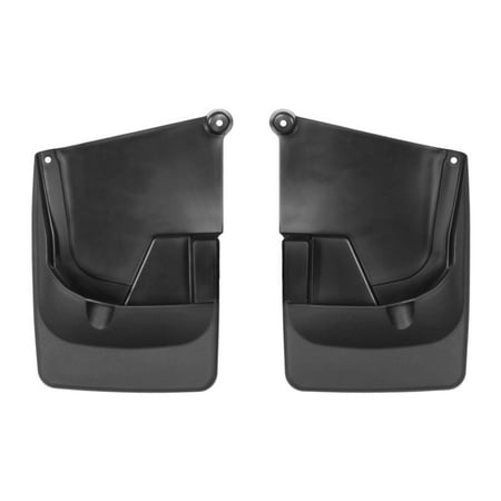 WeatherTech Custom No Drill Splash Guard MudFlaps compatible with 2016-2017 Toyota RAV4, Rear Pair - Black