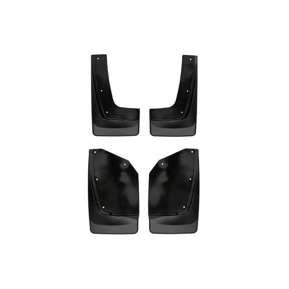 WeatherTech Custom No Drill Splash Guard MudFlaps compatible with Chevrolet Traverse, Traverse Limited, Front & Rear Set - Black