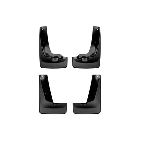 WeatherTech Custom No Drill Splash Guard MudFlaps compatible with 2019-2020 Hyundai Santa Fe, Front & Rear Set - Black