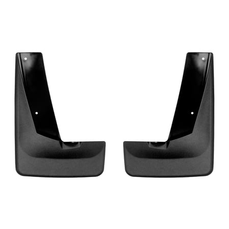 WeatherTech Custom No Drill Splash Guard MudFlaps compatible with 2019-2020 Hyundai Santa Fe, Rear Pair - Black