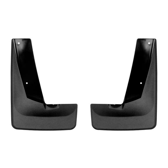 WeatherTech Custom No Drill Splash Guard MudFlaps compatible with 2019-2020 Hyundai Santa Fe, Rear Pair - Black
