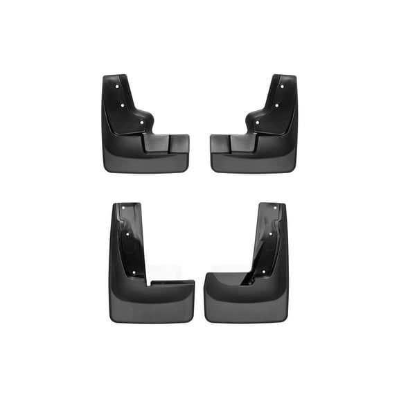 WeatherTech Custom No Drill Splash Guard MudFlaps compatible with 2019-2024 Ford Edge, Front & Rear Set - Black