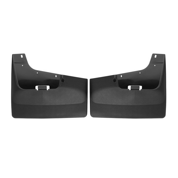 WeatherTech Custom No Drill Splash Guard MudFlaps compatible with 2020-2023 Chevrolet Silverado 2500HD/3500HD, Rear Pair - Black