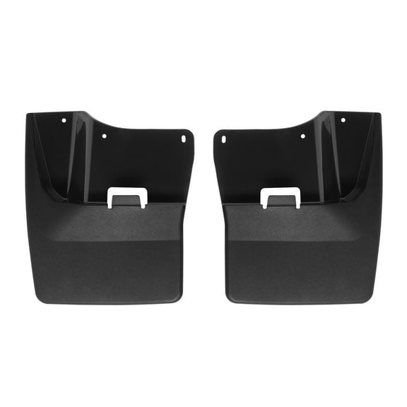 WeatherTech Custom No Drill Splash Guard MudFlaps compatible with 2020-2023 GMC Sierra 2500HD / 3500HD, Front Pair - Black