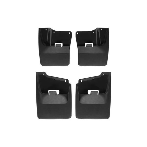 WeatherTech Custom No Drill Splash Guard MudFlaps compatible with 2020-2023 GMC Sierra 2500HD / 3500HD, Front & Rear Set - Black