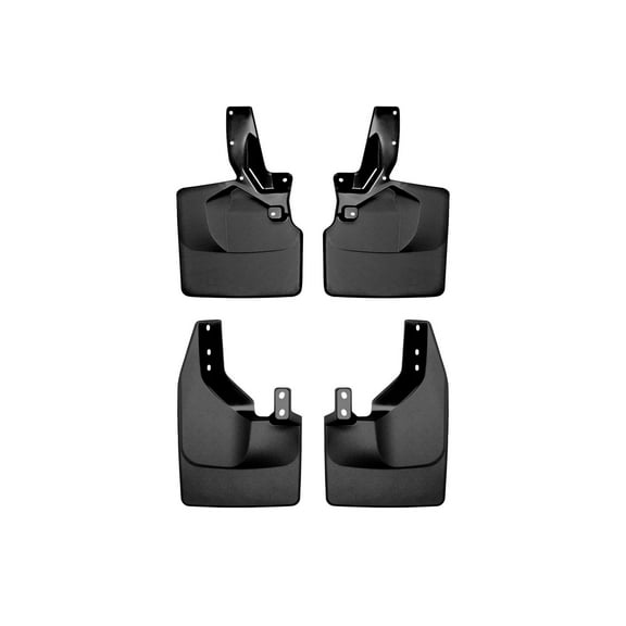 WeatherTech Custom No Drill Splash Guard MudFlaps compatible with 2021-2024 Ford Bronco, Front & Rear Set - Black