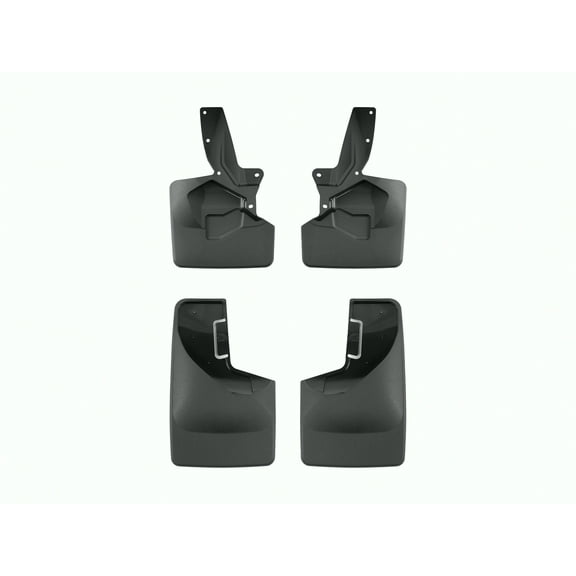 WeatherTech Custom No Drill Splash Guard MudFlaps compatible with 2021-2024 Ford Bronco, Front & Rear Set - Black