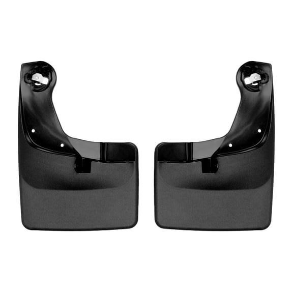 WeatherTech Custom No Drill Splash Guard MudFlaps compatible with 2021-2024 Ford F-150, Front Pair - Black
