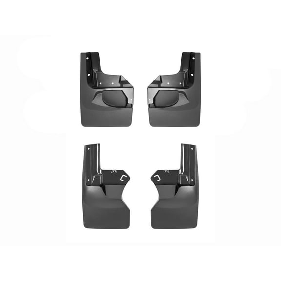 WeatherTech Custom No Drill Splash Guard MudFlaps compatible with 2025-2025 Jeep Gladiator, Front & Rear Set - Black