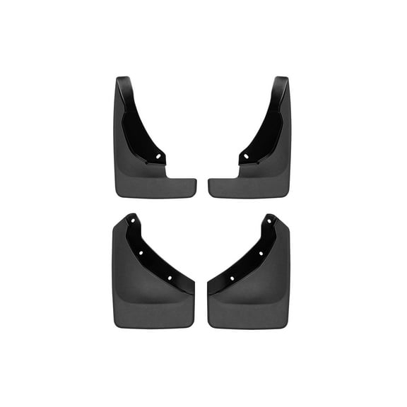 WeatherTech Custom No Drill Splash Guard MudFlaps compatible with 2021-2024 Ford Bronco Sport, Front & Rear Set - Black