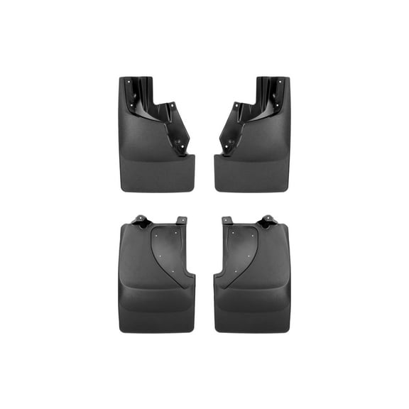 WeatherTech Custom No Drill Splash Guard MudFlaps compatible with 2022-2025 Ford Bronco Raptor, Front & Rear Set - Black