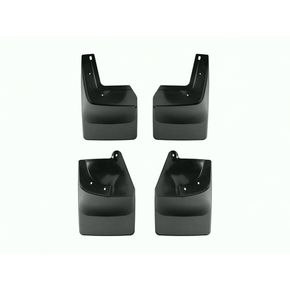 WeatherTech Custom No Drill Splash Guard MudFlaps compatible with 2022-2026 Chevrolet Silverado 1500, Front & Rear Set - Black