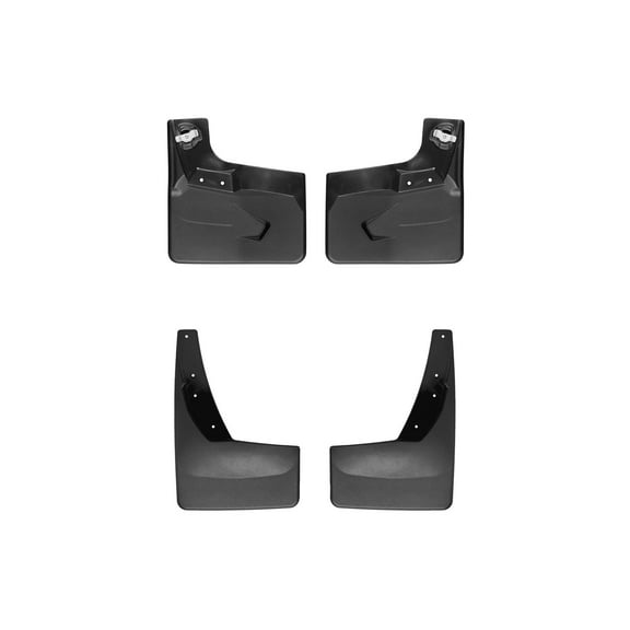 WeatherTech Custom No Drill Splash Guard MudFlaps compatible with 2022-2024 Ford Expedition Max, Front & Rear Set - Black