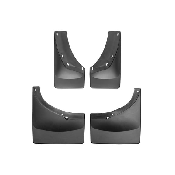 WeatherTech Custom No Drill Splash Guard MudFlaps compatible with Chevrolet Silverado 2500HD/3500HD, Silverado, Front & Rear Set - Black
