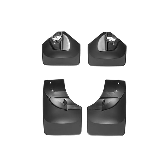 WeatherTech Custom No Drill Splash Guard MudFlaps compatible with Ford Transit, E-Transit, Front & Rear Set - Black