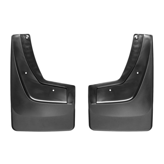 WeatherTech Custom No Drill Splash Guard MudFlaps compatible with GMC Sierra 1500, Sierra 2500HD/3500HD, Sierra 1500 Limited, Front Pair - Black