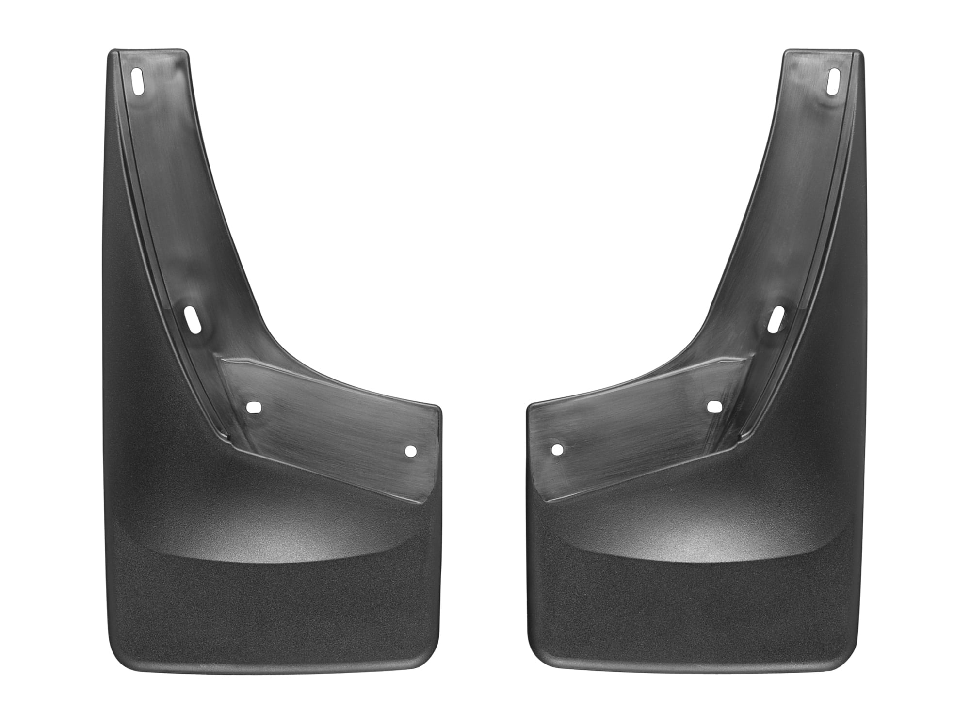 WeatherTech Custom No Drill Splash Guard MudFlaps compatible with GMC Sierra 2500HD/3500HD, Sierra 1500, Sierra, Front Pair - Black