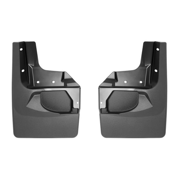 WeatherTech Custom No Drill Splash Guard MudFlaps compatible with Jeep Gladiator, Wrangler Unlimited 4-Door, Wrangler Unlimited Rubicon 392, Front Pair - Black