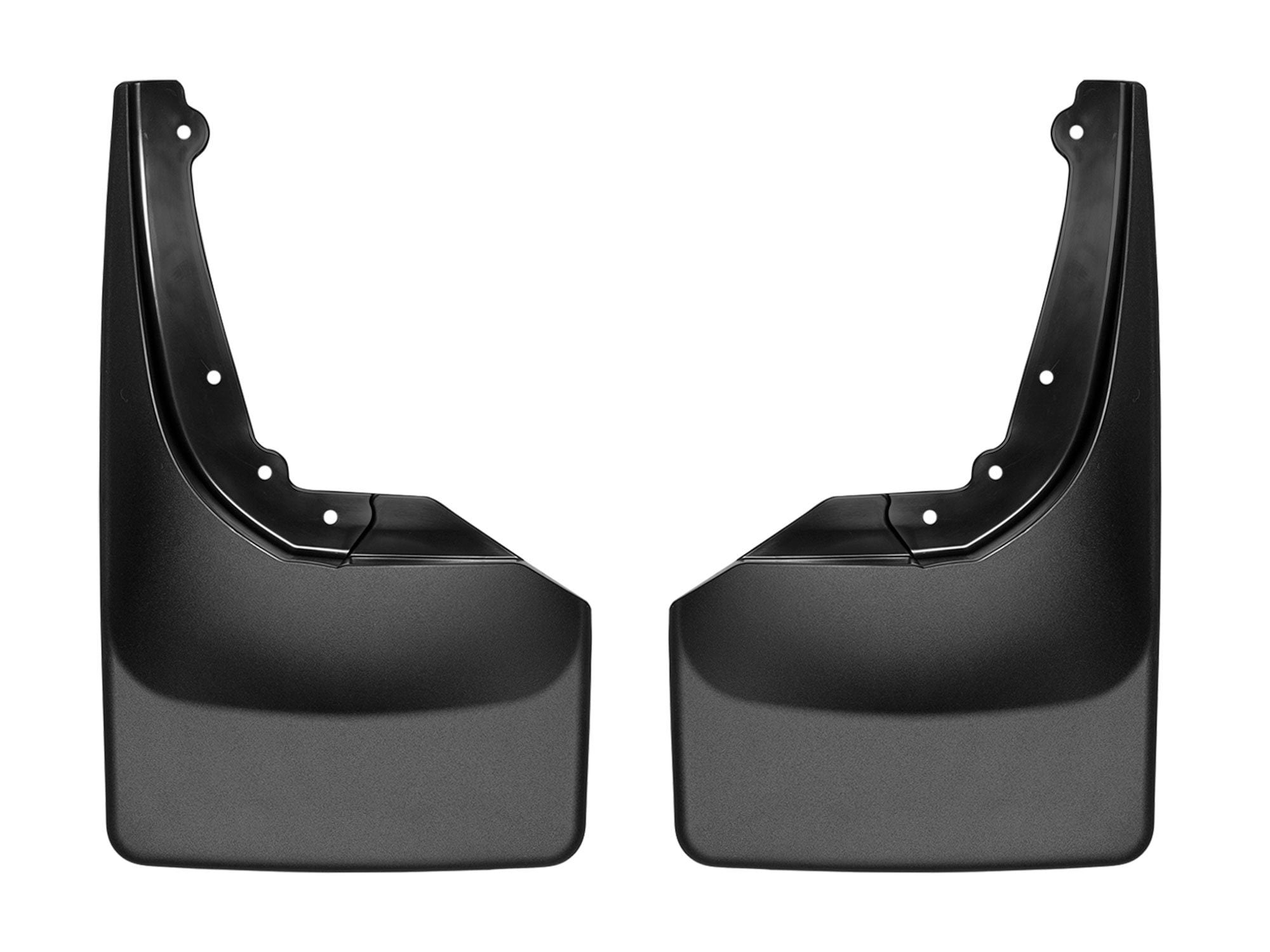 WeatherTech Custom No Drill Splash Guard MudFlaps compatible with Nissan Titan, Titan XD, Rear Pair - Black