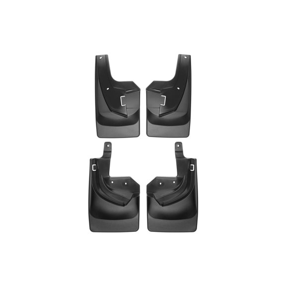 WeatherTech Custom No Drill Splash Guard MudFlaps compatible with Ram 2500/3500, Ram Truck 2500/3500, Front & Rear Set - Black