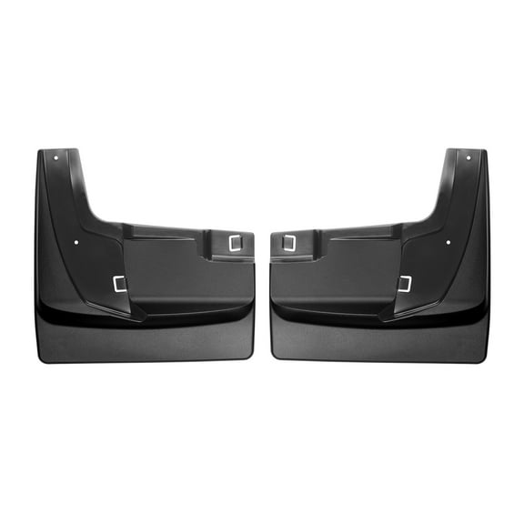 WeatherTech Custom No Drill Splash Guard MudFlaps compatible with Ram Truck 2500/3500, Ram 2500/3500, Rear Pair - Black