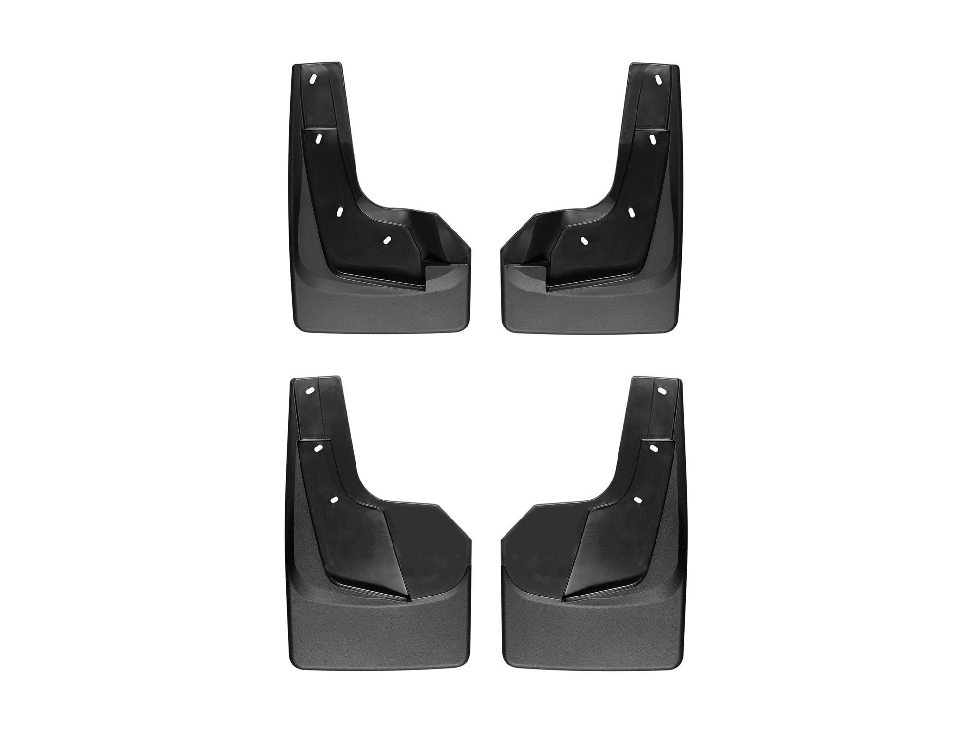 WeatherTech Custom No Drill Splash Guard MudFlaps compatible with Ram 1500, Ram Truck 1500, Front & Rear Set - Black
