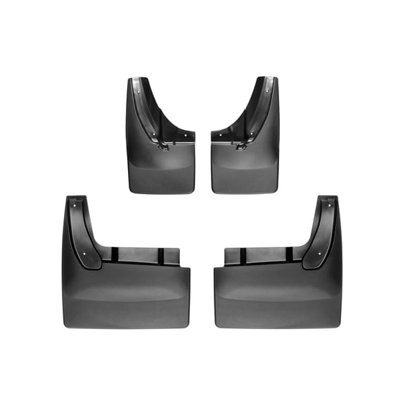 WeatherTech Custom No Drill Splash Guard MudFlaps compatible with Ram 2500/3500, Ram Truck 2500/3500, Front & Rear Set - Black