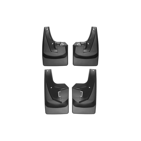 WeatherTech Custom No Drill Splash Guard MudFlaps compatible with Ram 2500/3500, Ram Truck 2500/3500, Front & Rear Set - Black